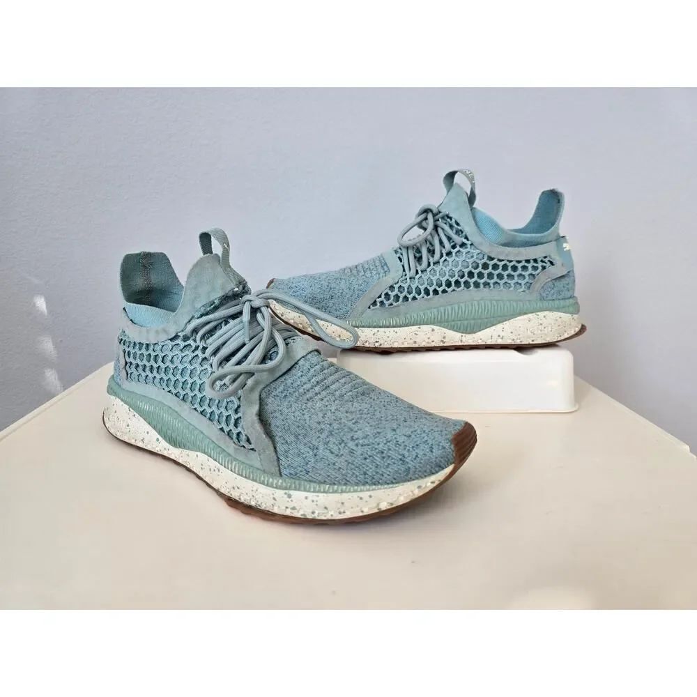 PUMA Foreverrun Nitro Knit Women US 10 Blue Teal Mesh Sneakers Comfort Training